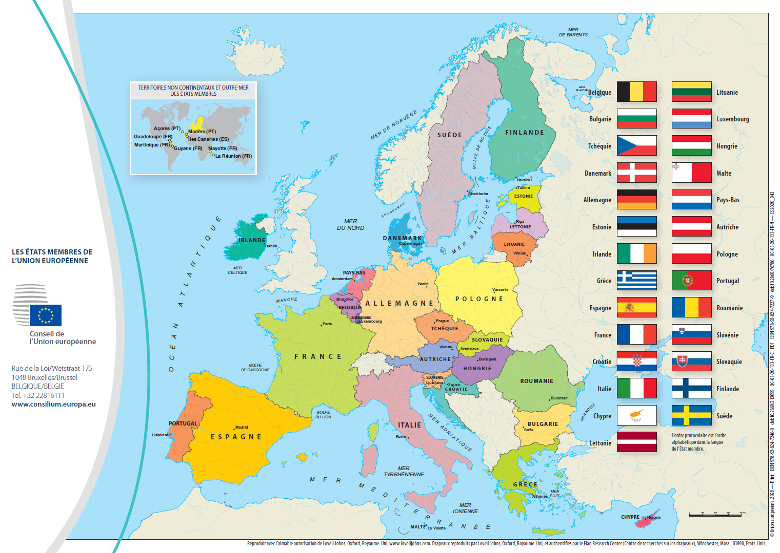 Carte des États membres de l'UE