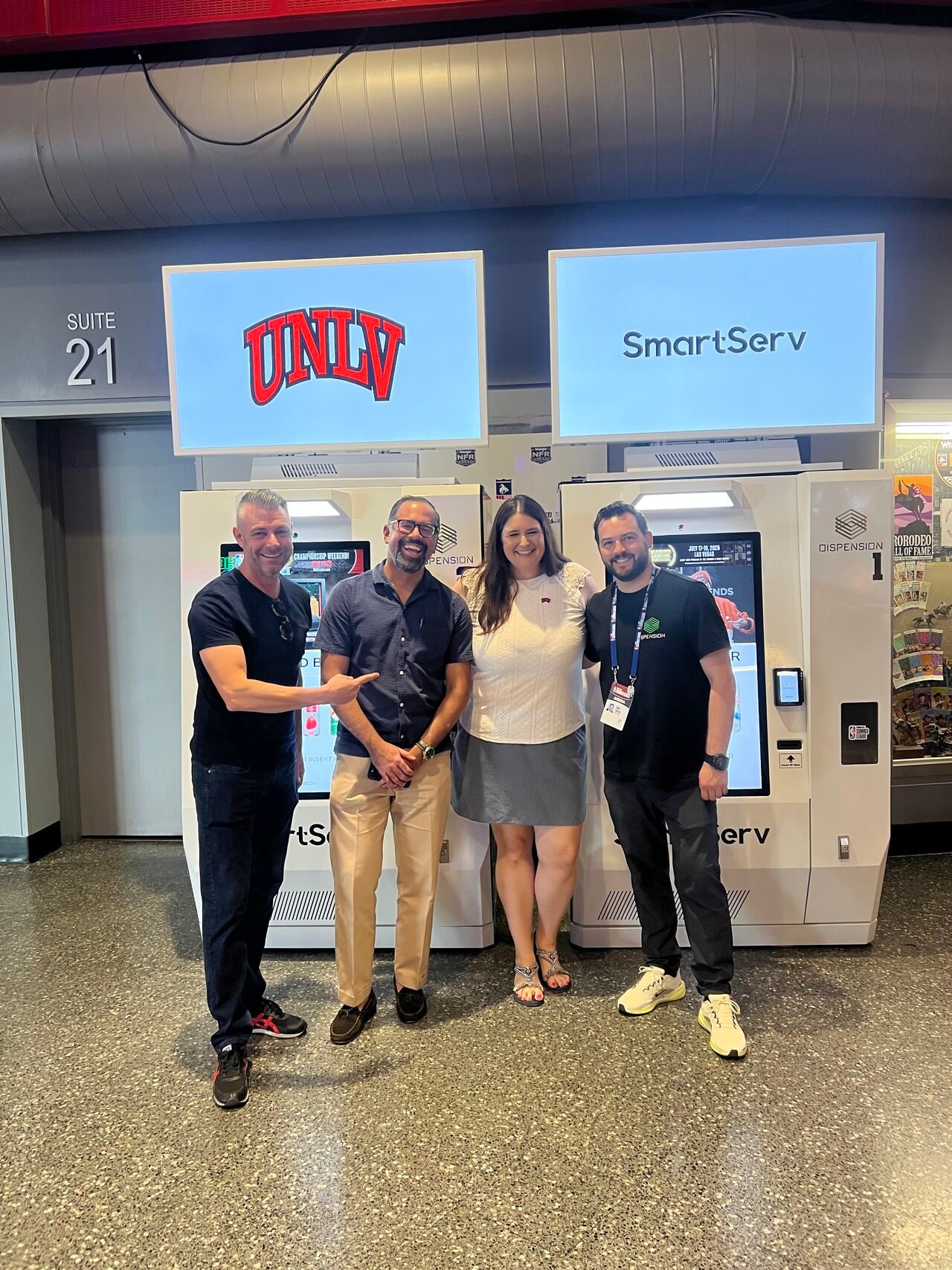 Corey Yantha (right) with Heather Brown (middle right) Champion for the Nevada & Vegas Startup Ecosystem