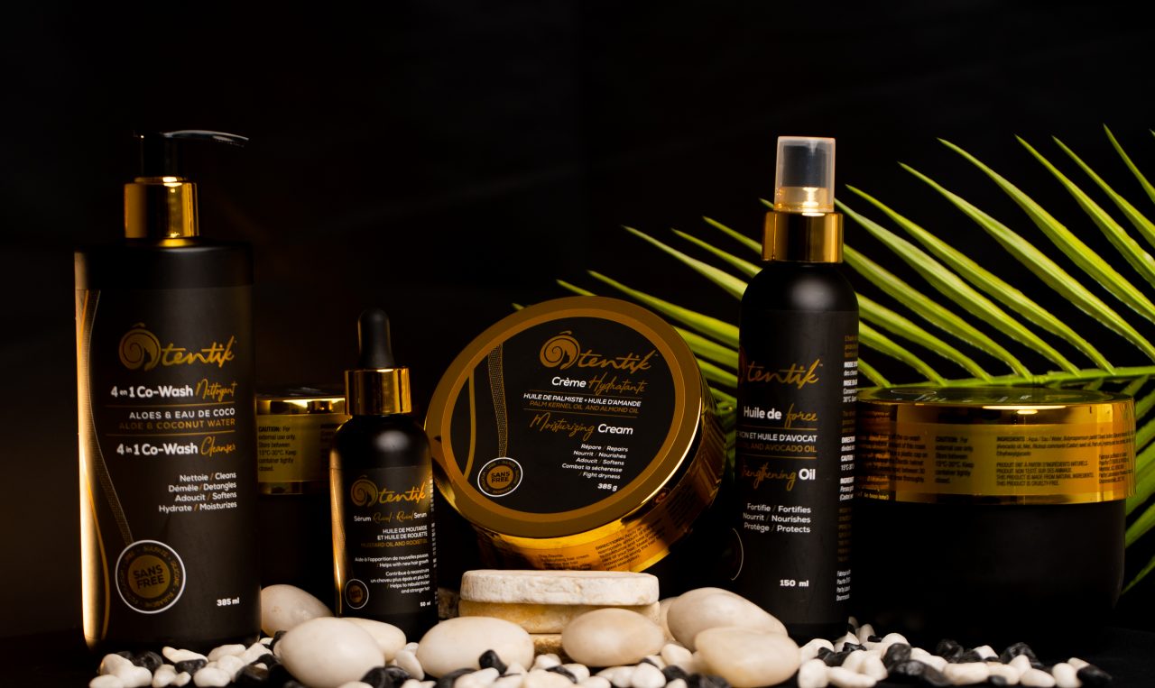 Assortiment de produits Ôtentik.